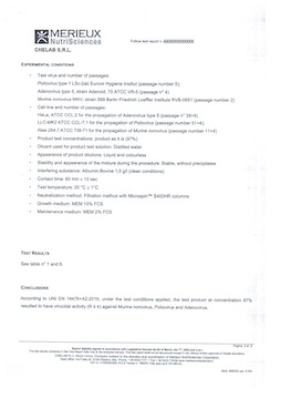 EN 14476 - Poliovirus, Adenovirus, M.norovirus efficacy report